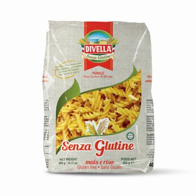 Gluten-free Fusilli pasta, DIVELLA, 400 g